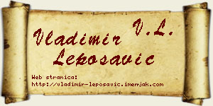 Vladimir Leposavić vizit kartica